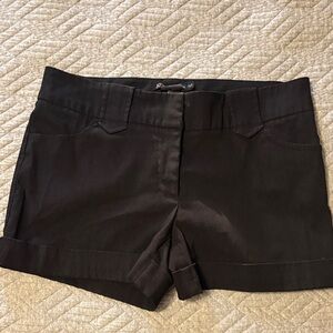 Tailored Black Cuffed Women's Shorts